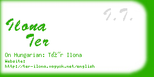 ilona ter business card